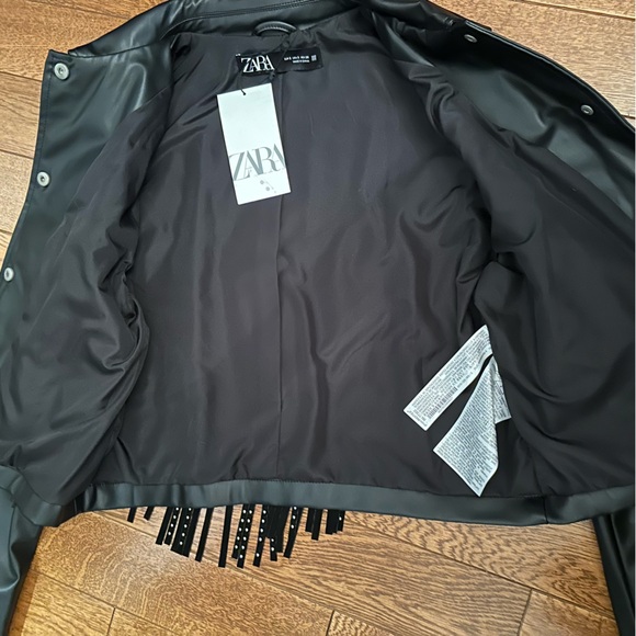 Faux leather studded fringe jacket - Picture 6 of 9